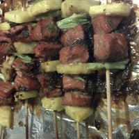 Salmon Teriyaki Skewers with Pineapple
