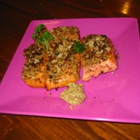 Salmon with a Mustard Dill Crust