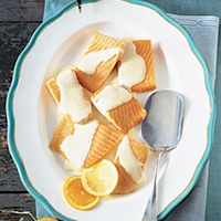 Salmon with Tangerine-Lemon Hollandaise Sauce