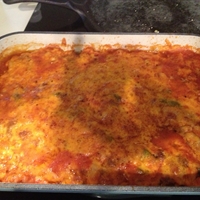 Sausage Pizza Bake for two