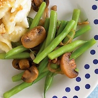 Martha Stewart's Sauteed Green Beans and Mushrooms