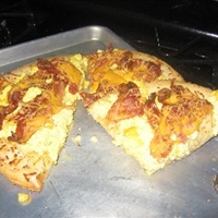 Scrambled Eggs and Cheese Pizza (5 Points)