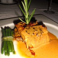 Sea Bass with Tomato Fondue, Asparagus And Sauce Vierge