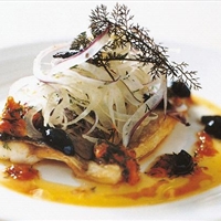 Sea bream with fennel salad and orange dressing