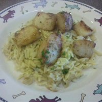 Seared Scallops with Lemon Orzo Seared Scallops with Lemon Orzo
