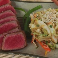 Seared Tuna Steaks W/ Green Peppercorn Sauce