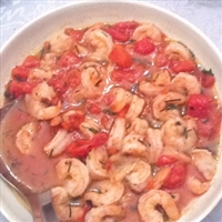 Shrimps with Basil, Leeks and Tomatoes Shrimps with Basil, Leeks and Tomatoes