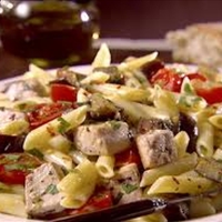 Sicilian Penne with Swordfish and Eggplant
