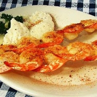 Skewered Barbequed Shrimp