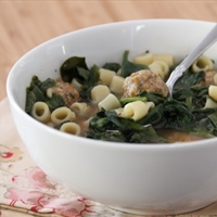 Slow cooker Italian sausage meatball soup