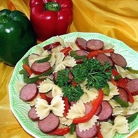 Smoked Sausage Pepper Pasta