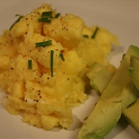 Soft Scrambled Eggs with Avocado