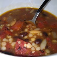 Soup- Black Bean with Israeli Couscous