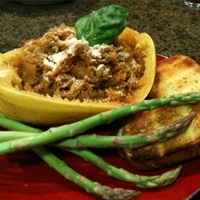 Spaghetti Squash with Meat Sauce