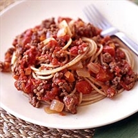 Spaghetti with Tomato-Meat Sauce (5 Pts)