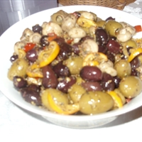 Spiced Marinated Olives and Mushrooms