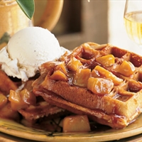Spiced Waffles with Caramelized Apples
