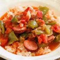 Spicy Mini Peppers & Sausage With Rice
