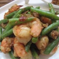 Spicy Shrimp with Ginger Garlic Green Beans