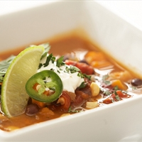 Spicy Sweet Potato and Black Bean Soup