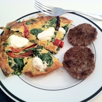 Spinach, Roasted Red Pepper, Goat Cheese Fritta