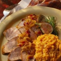 Spirited Pork Tenderloin with Fig and Chipolte Onions Spirited Pork Tenderloin with Fig and Chipolte Onions