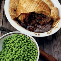 Steak, Guiness & Cheese Pie