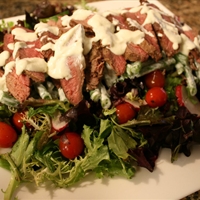 Steak and Tomato Salad with Horseradish Dressing