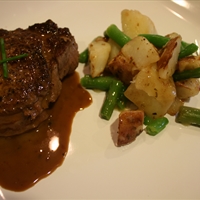 Steaks with Caramel-Brandy Sauce