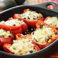 Stuffed Bell Peppers with Ground Turkey