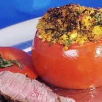 Stuffed Tomatoes with Parmesan, Garlic, and Basil