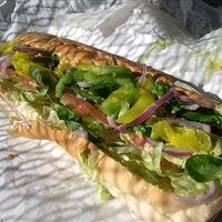 Subway Veggie Delight Sandwich (healthy, meatless)