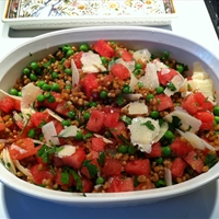 Summer Pea, Watermelon and Farro Salad