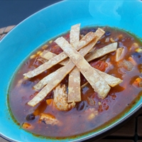 Super Simple Chicken (or Turkey) Tortilla Soup
