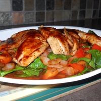 Sweet & Spicy Tilapia with Baby Spinach