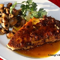 Swordfish with Orange Caramel Sauce