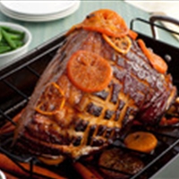 Tangerine-Glazed Easter Ham With Baby Carrots