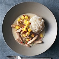 Thai Coconut Chicken with Pineapple Salsa
