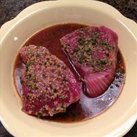 Tuna Steaks Glazed with Ginger, Lime, and Soy Tuna Steaks Glazed with Ginger, Lime, and Soy
