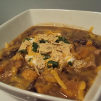Turkey, Sweet Potato and Black Bean Soup