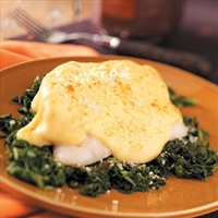 Cheesy Fish Fillets with Spinach 