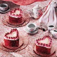 Classic Red Velvet Heart Cakes