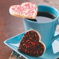 Chocolate-Frosted Heart Cookies