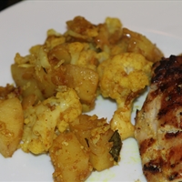 Usha's Alu Aur Gobi (potatoes and cauliflower)