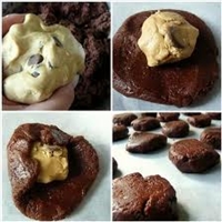 Vegan - Peanut-butter Filled Chocolate Cookies