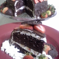Victorian Strawberry Chocolate Cake