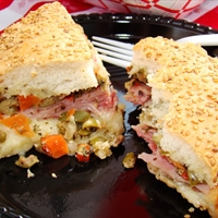 Warm grilled Muffoletta