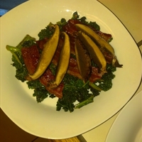 Warm Kale, Bacon & Portobello Salad    
