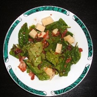 Warm Spinach Salad with Bacon Thyme Dressing Warm Spinach Salad with Bacon Thyme Dressing