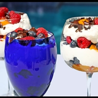 White Chocolate Mousse with fresh fruit